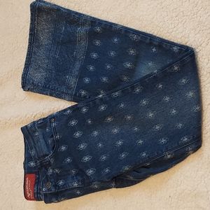 Patterned Flare Jeans
